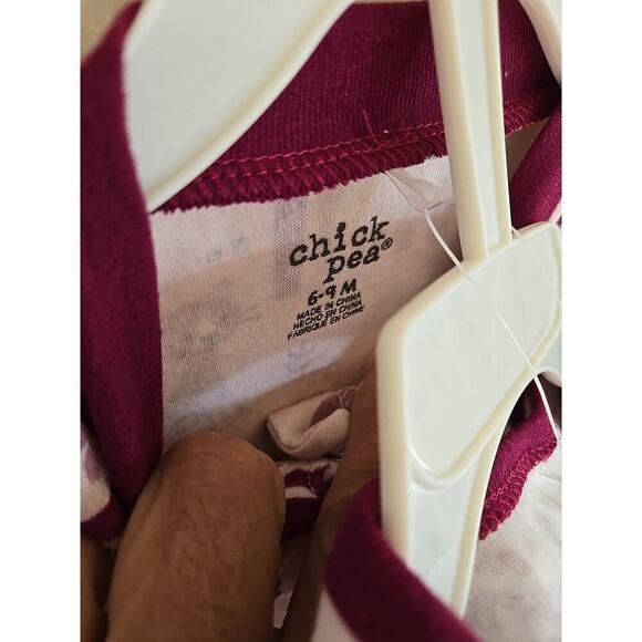 CHICKPEA Baby 3-PC. Cotton Bodysuit Pants & Bib Set 6/9 months - Picture 9 of 11